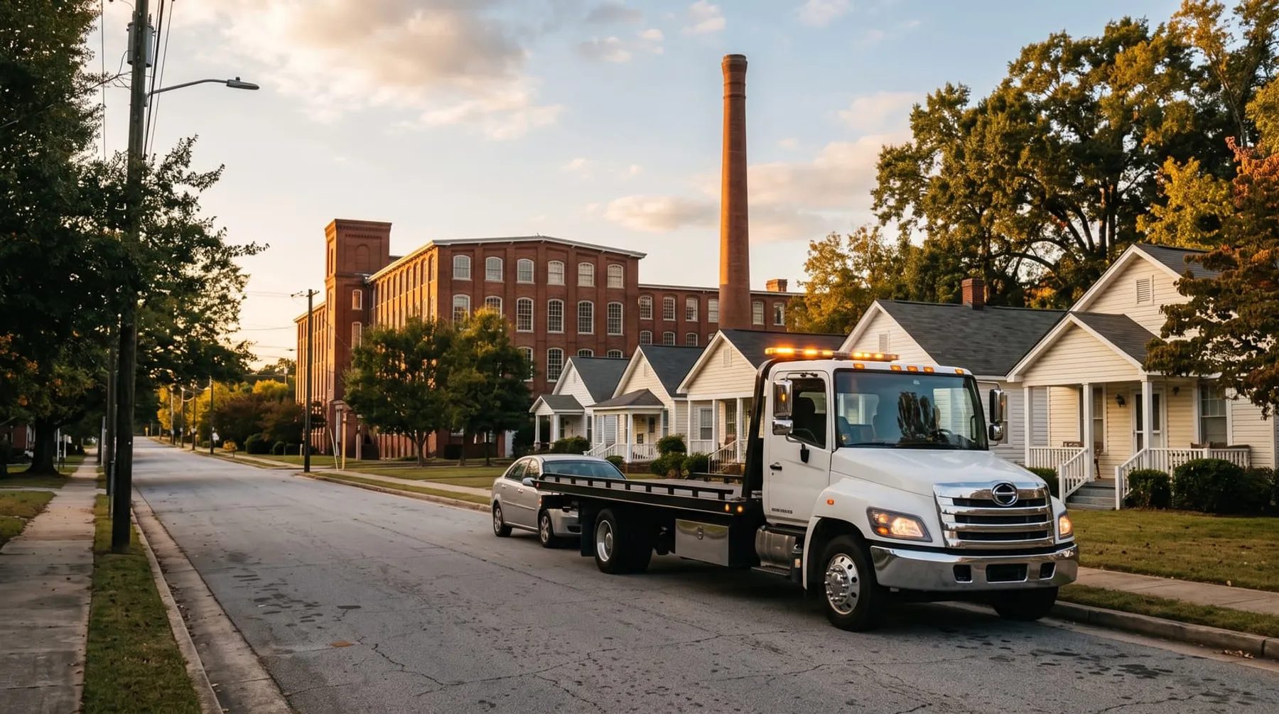 Tow truck serving the The Lyman Mill Village area of Lyman, SC